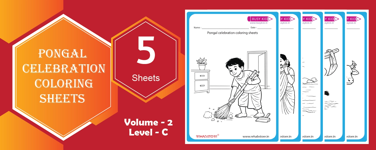 Pongal Celebration Colouring Sheets – Level C (Vol 2)