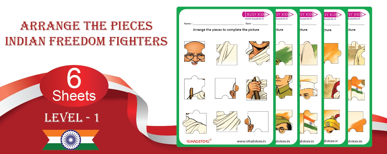 Arrange the Pieces Indian Freedom Fighters Level - 1