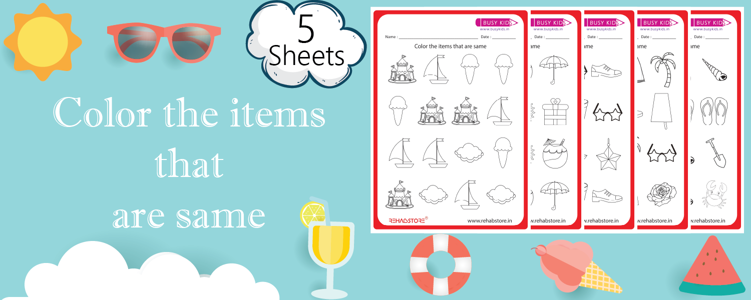 Color the Items That Are Same