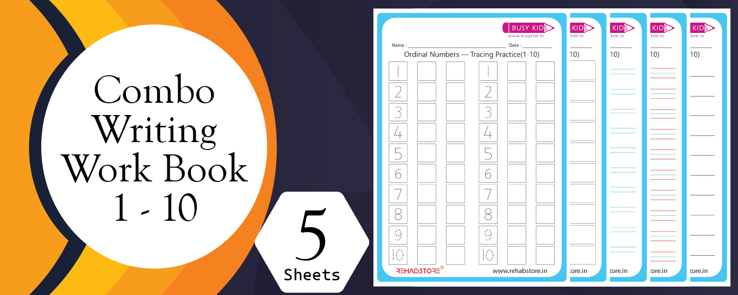 Combo Writing Work Book - Numbers 1 - 10