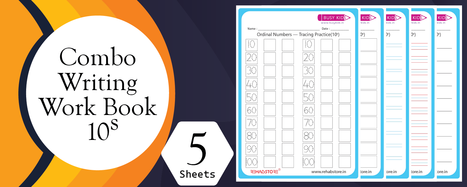 Combo Writing Work Book - Numbers - 10's