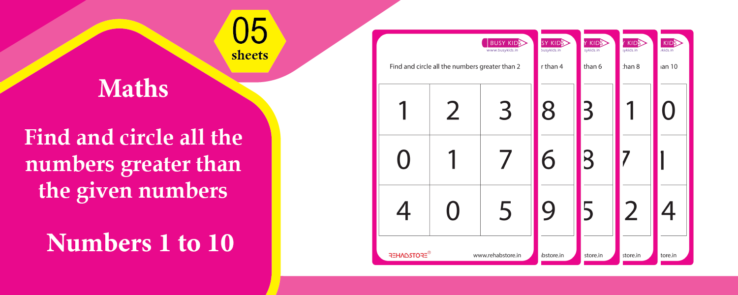 Find greater than numbers (1-10)