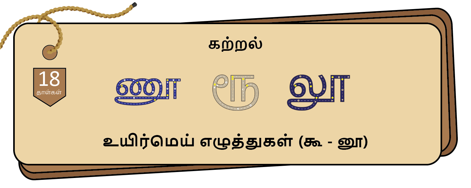 Guided Tracing – Uyir Mei Ezhuthukal (கூ – னூ)