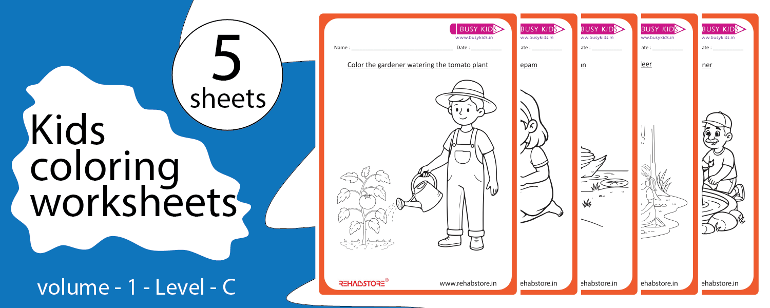 Kids Coloring Worksheets – Volume 1 | Level C