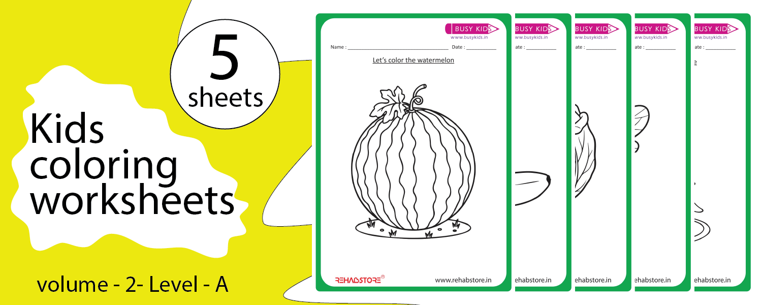 Kids Coloring Worksheets – Volume 2 | Level A