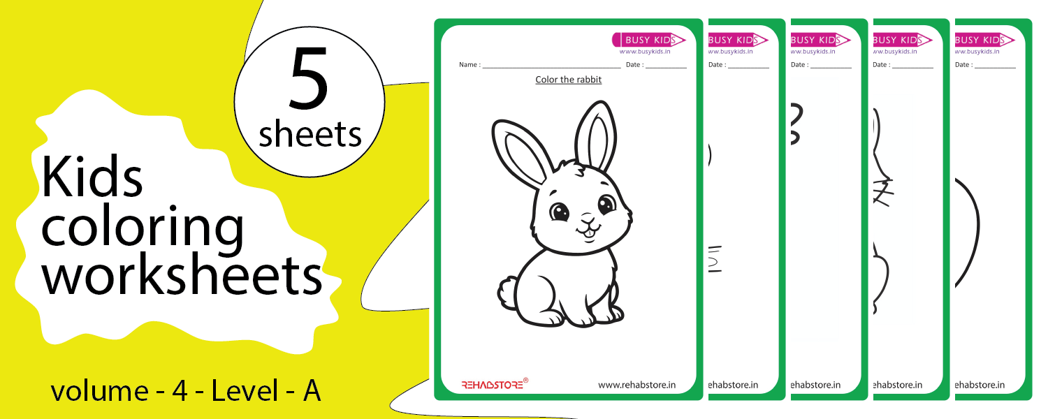 Kids Coloring Worksheets – Volume 4 | Level A