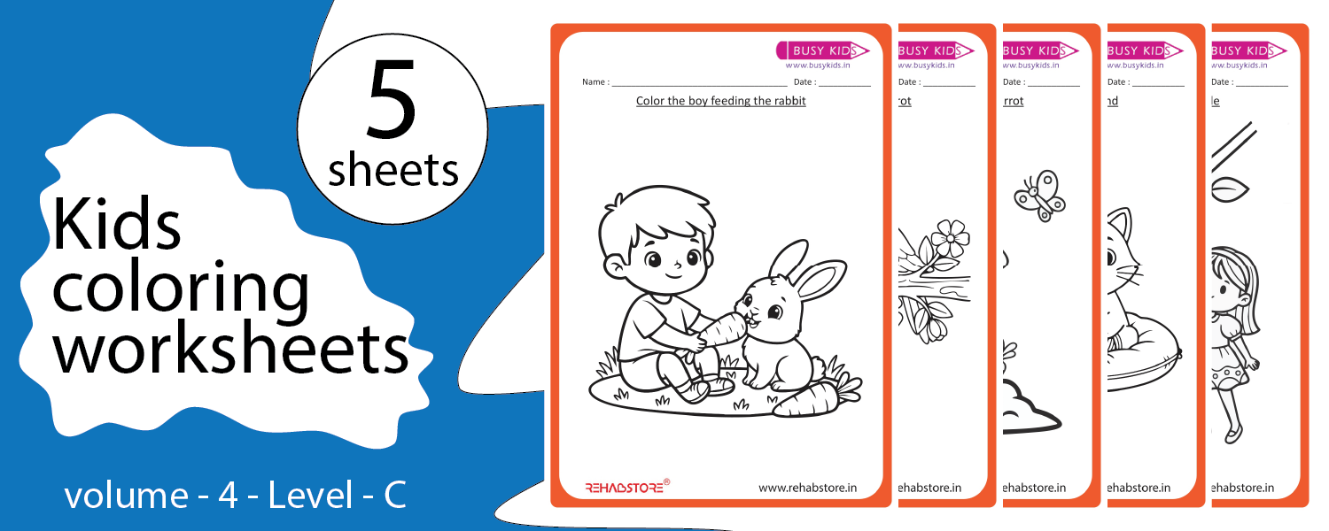 Kids Coloring Worksheets – Volume 4 | Level C