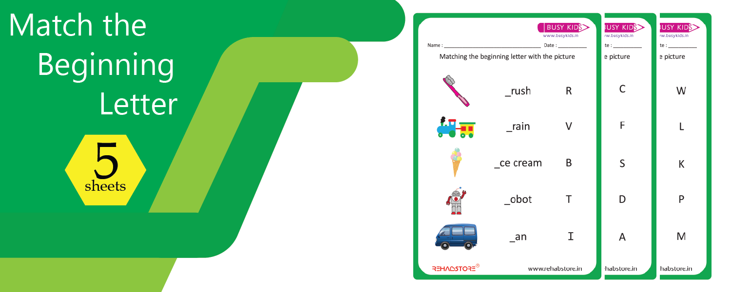Match the Beginning Letter with the Picture