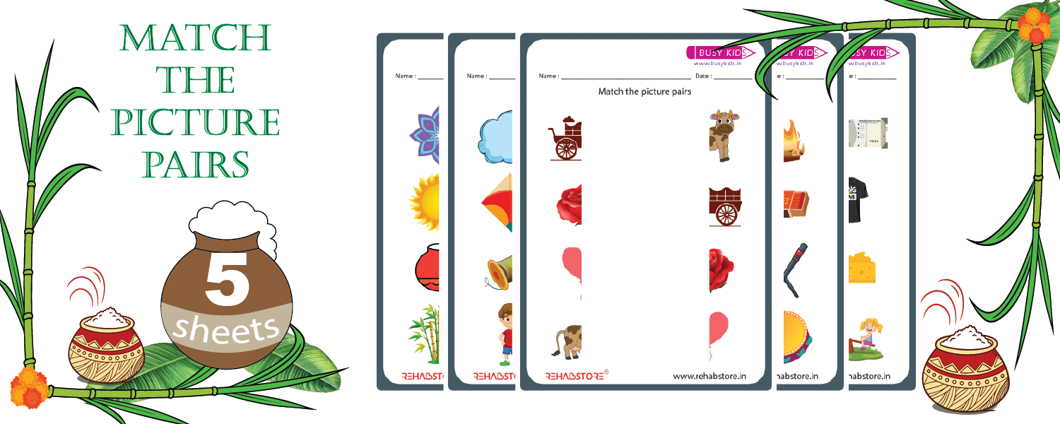 Match the Picture Pairs - Pongal Special