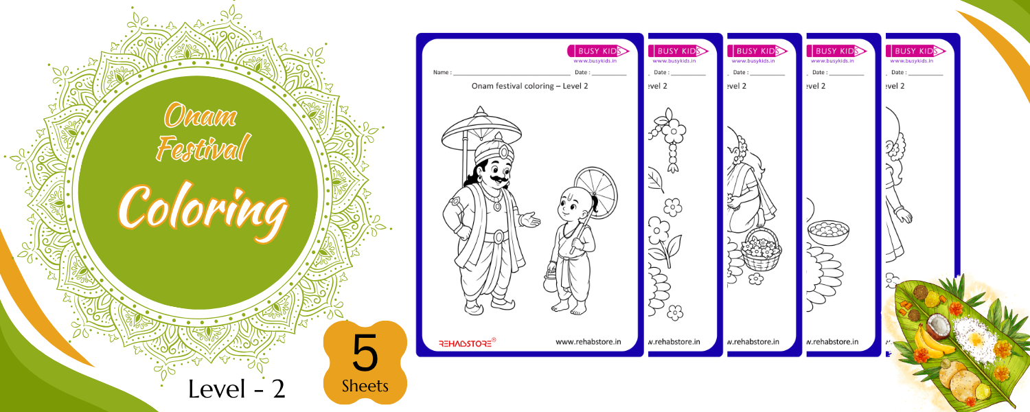 Onam Festival Coloring Level - 2