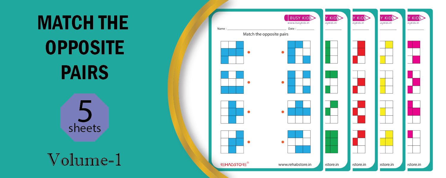 Opposite Pattern Pair Match - Grid 3 x 3 (Vol 1)