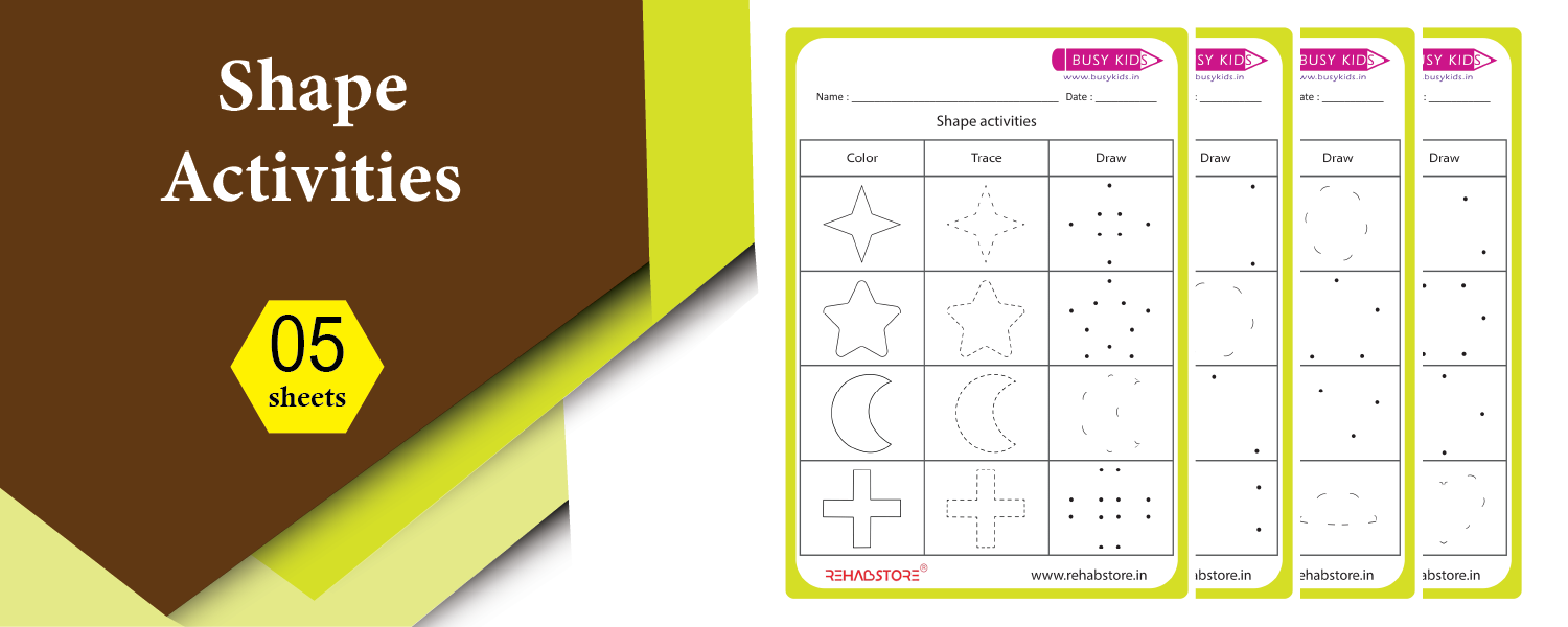 Shape Activities – Color, Trace & Draw