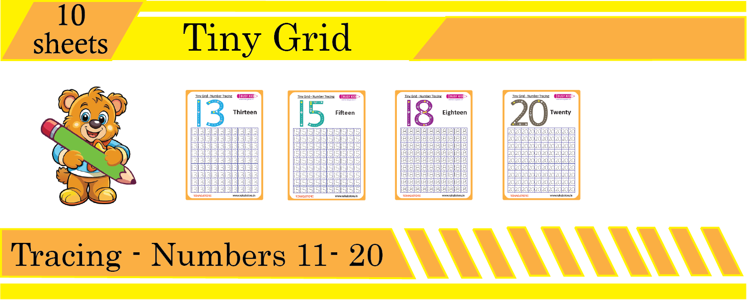 Tiny Grid - Tracing - Number (11 to 20)