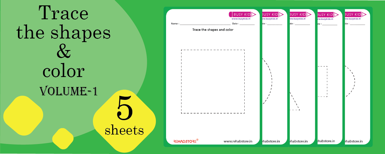Trace the Shapes & Color (Vol - 1)
