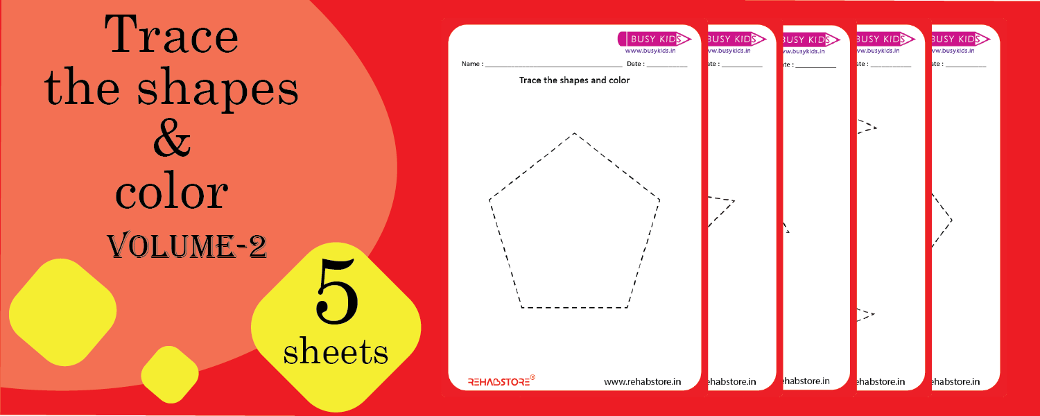 Trace the Shapes & Color (Vol - 2)