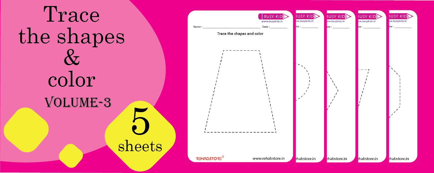 Trace the Shapes & Color (Vol - 3)