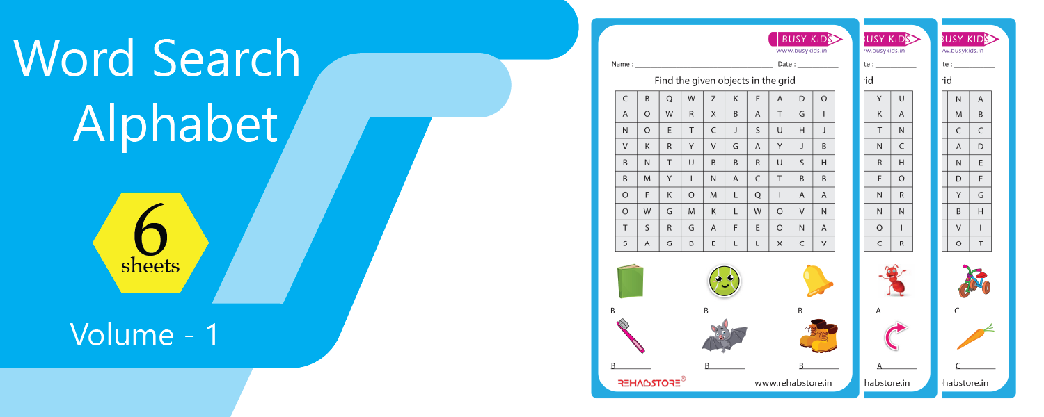 Word Search Alphabet – Volume 1