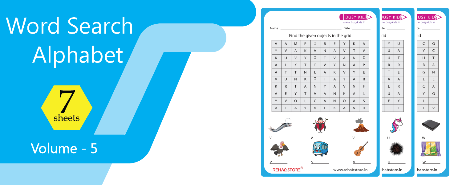 Word Search Alphabet – Volume 5