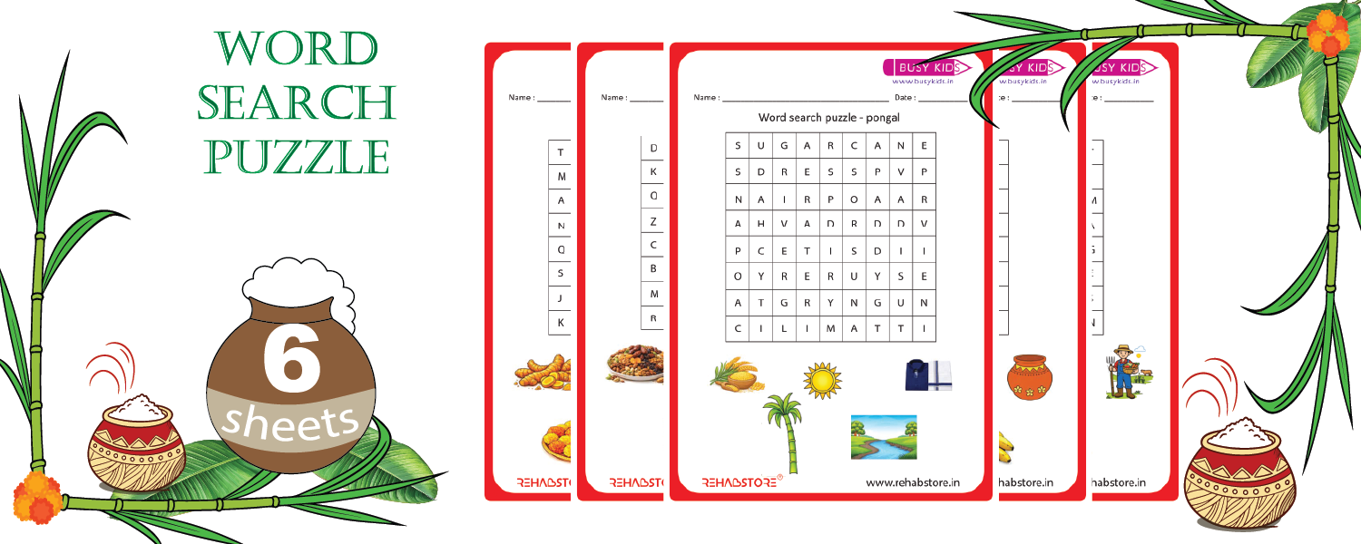 Word Search - Pongal Special