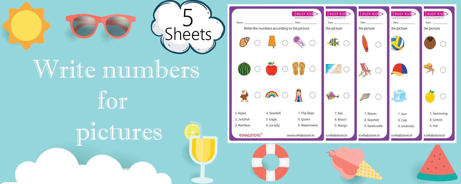 Write the Numbers According to the Picture